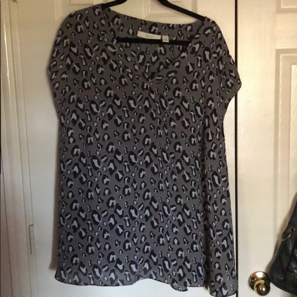 Cheetah print sleeveless blouse